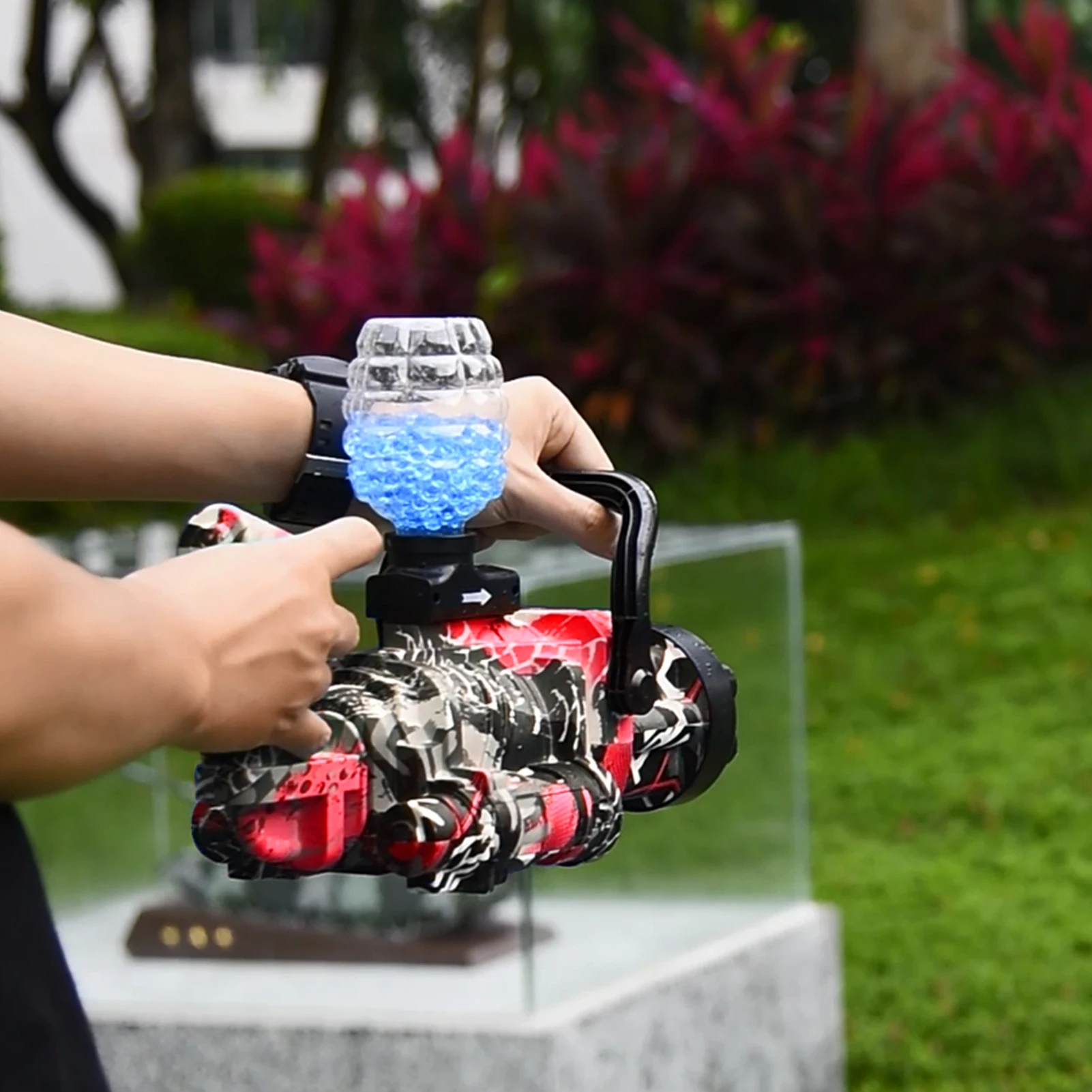 2022 Gatling Water Gel Beads Blaster Toy Guns Outdoor Shooting Games Toy Gel Water Ball Gun Bullet Gel Gun Electric For Fun