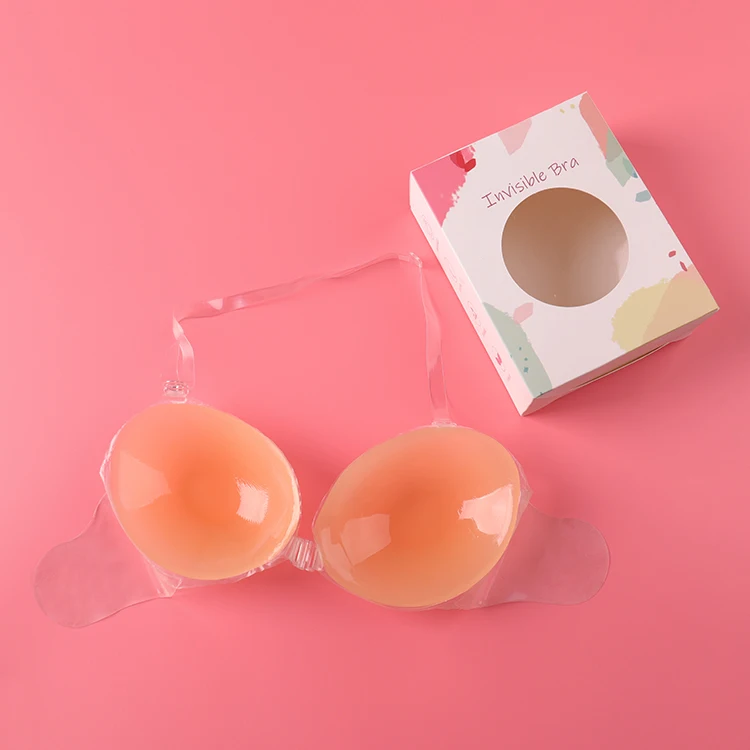 extreme push up custom tpu side adhesive swimming push up invisible sticky silicone bra