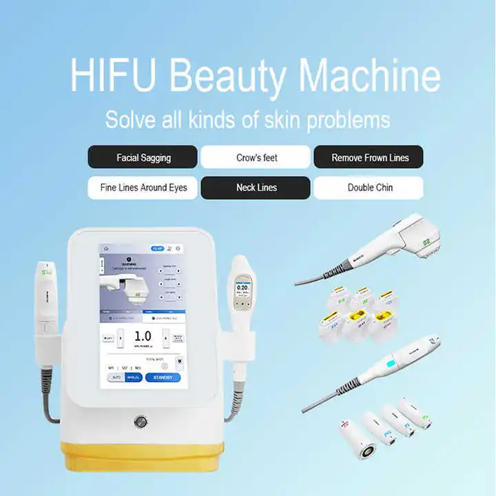Facial Lifting Beauty Device 7Dhifu+vamx Wrinkle Removal RF Skin Tightening Anti aging Machine