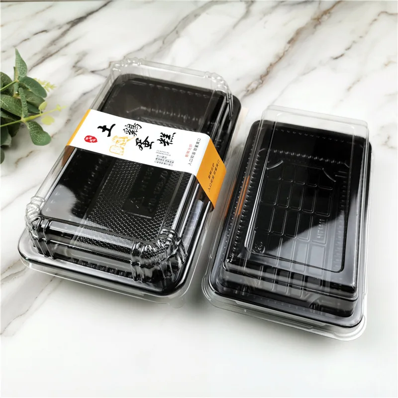 Customizable Disposable Transparent Take Away Food Storage Containers Plastic Boxes sushi Cake Box For Bakery Packaging