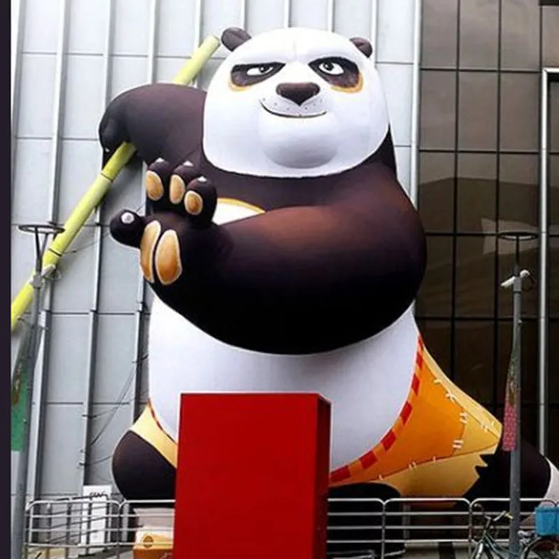 6m 20ft tall Giant Inflatable cartoon Panda,inflatable panda cartoon character,mascot costume inflatable for adult and kids
