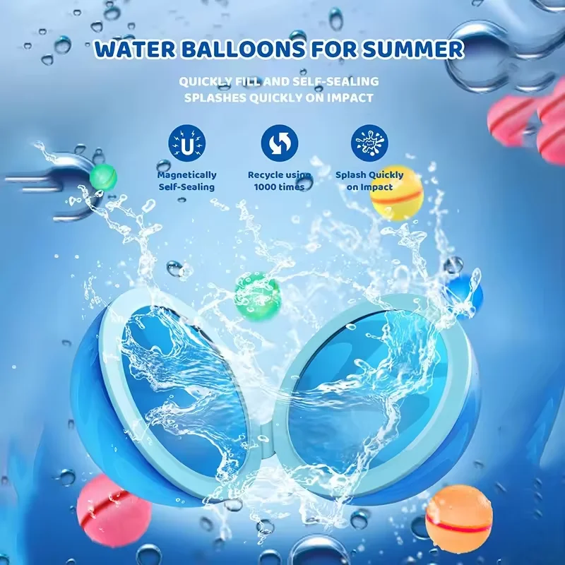 Manufacturer Hot Reusable Refillable Swimming Pool Ball Toy Easy Self Closed Quick Filling Silicone Water Bomb Balloons