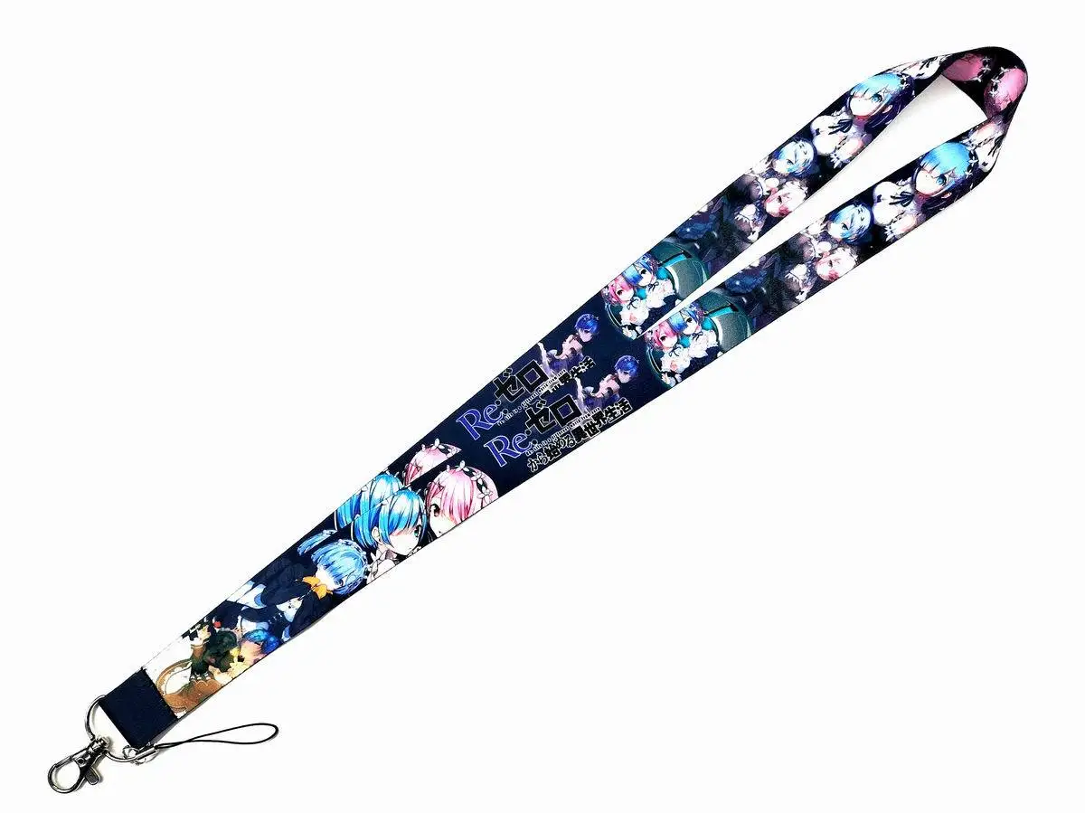 Rem Game Mobile Phone Neck Lanyard ID Badge Holder Kawaii Keychains Wrist Strap