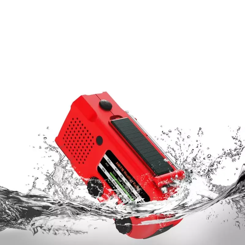 Hot sell Emergency solar hand crank led flashlight noaa am fm weather portable radio with 5000mAh power bank