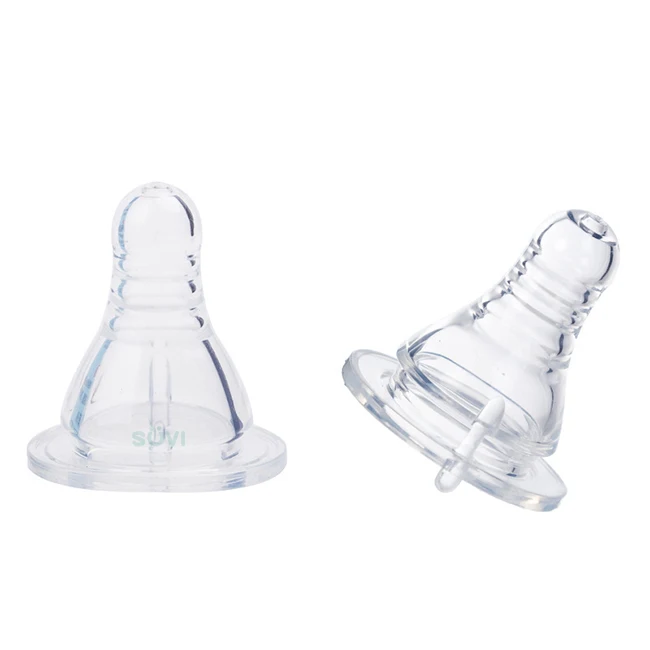 Factory Medium Flow Baby Silicone Nipples for Standard Neck Bottles