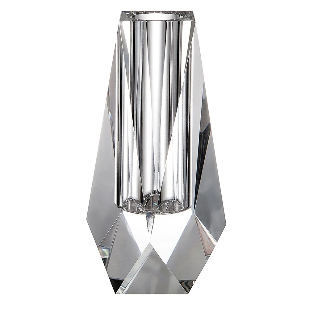 Мини-ваза Donoucls с цветами и кристаллами для домашнего свадебного декора W2, оптовая продажа, индивидуальная Настольная Ваза с прозрачным кристаллом K9 4,4x