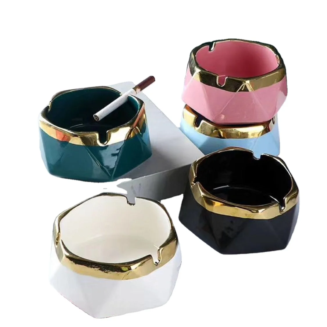 Ceramic Ashtray With Lid  dehua hengfei