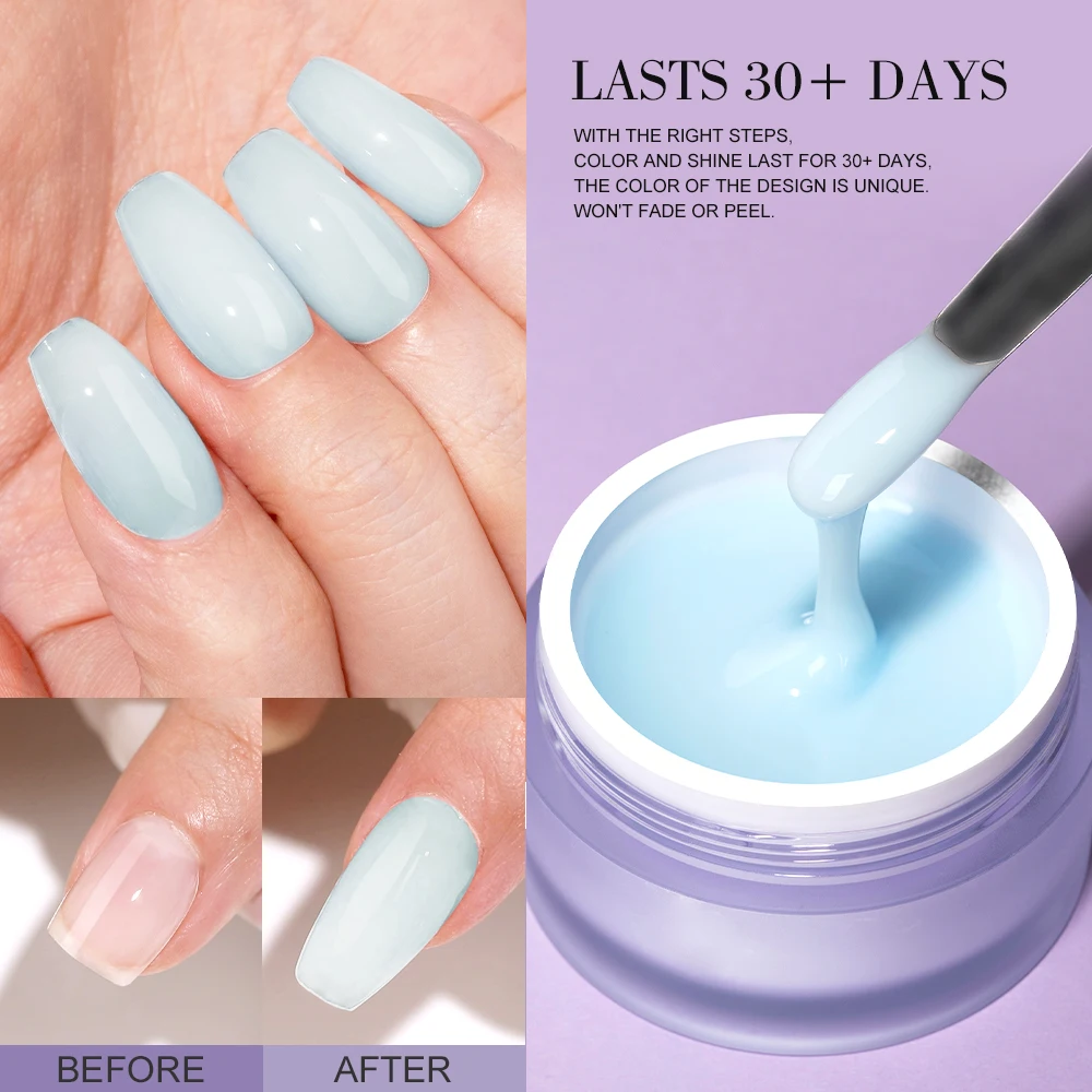 Cream build extension Hard gel Nail Polish For Soak Off UV LED Nails Extension gel uv builder acrylic nail gel