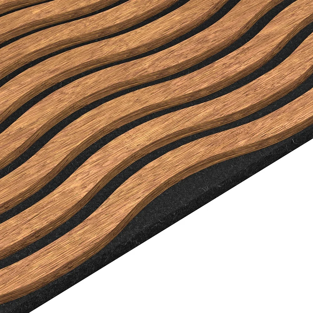 New Design 3D Elegant Waves Akupanel Acoustic Panel PVC Wall Panel Eco-Friendly Acoustic Wall Panel Ce Certification
