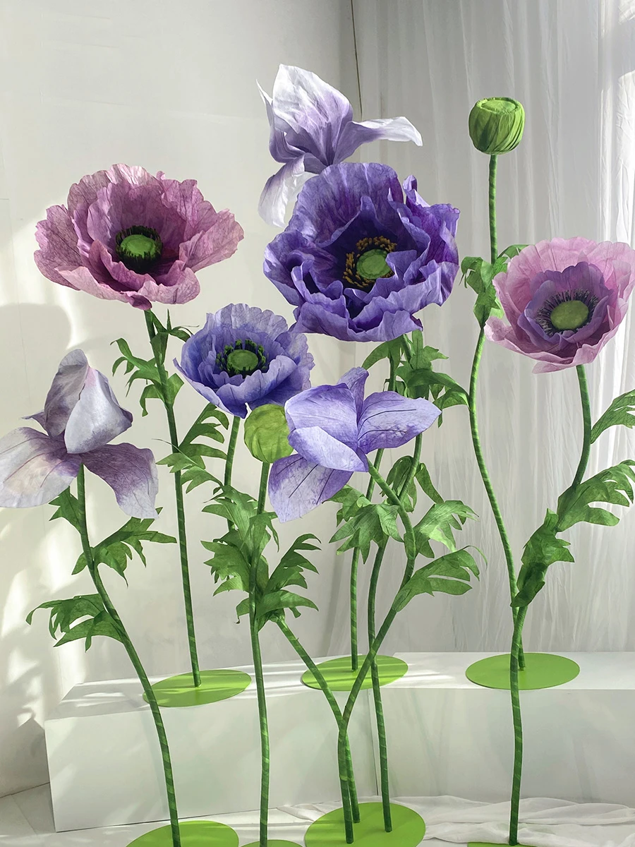 betterlove Wedding Lavender Giant Flower Decoration Giant  Artificial Flower Wedding Shop Store Display Giant Paper Flowers