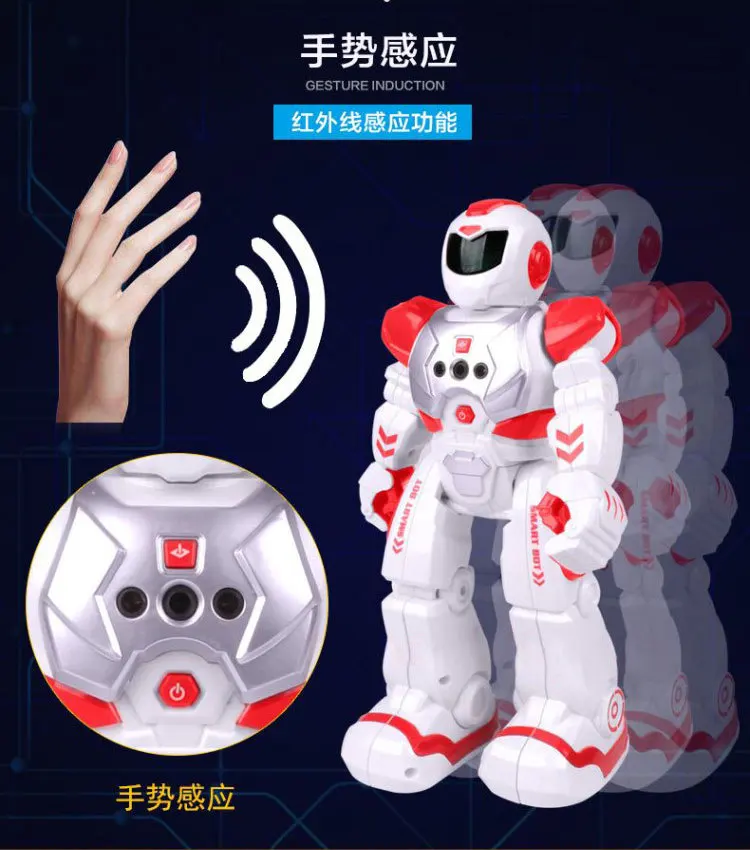 Children Educational Toy Intelligent Programming Robot Gesture Sensing Demonstration Remote Control Robot for Kids Plastic ABS