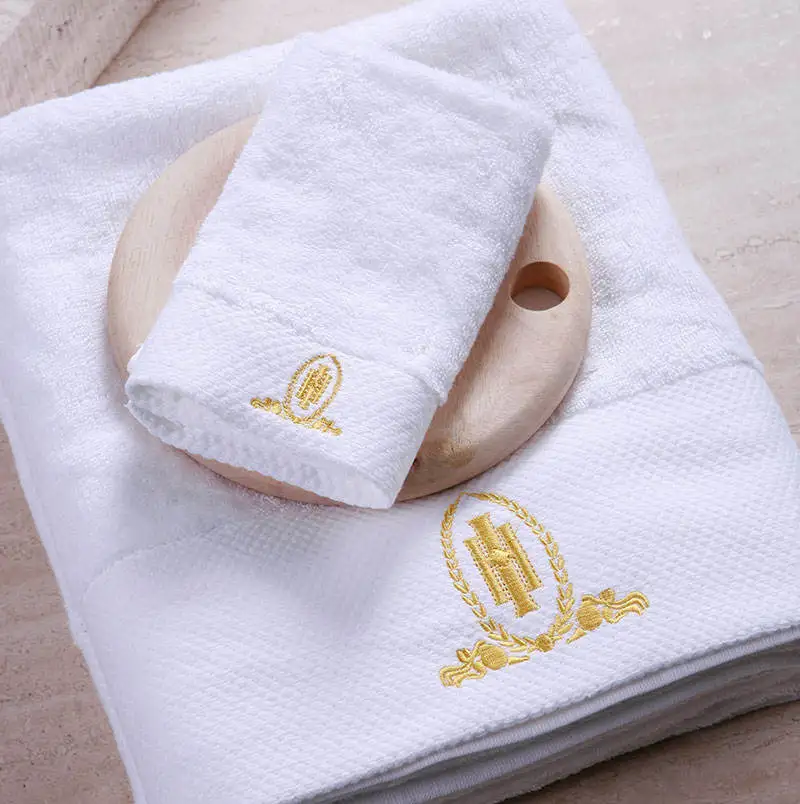 Embroidery Pattern Customization 100% Cotton Bath Towel Sets Face Towel Luxury Hotel Towels