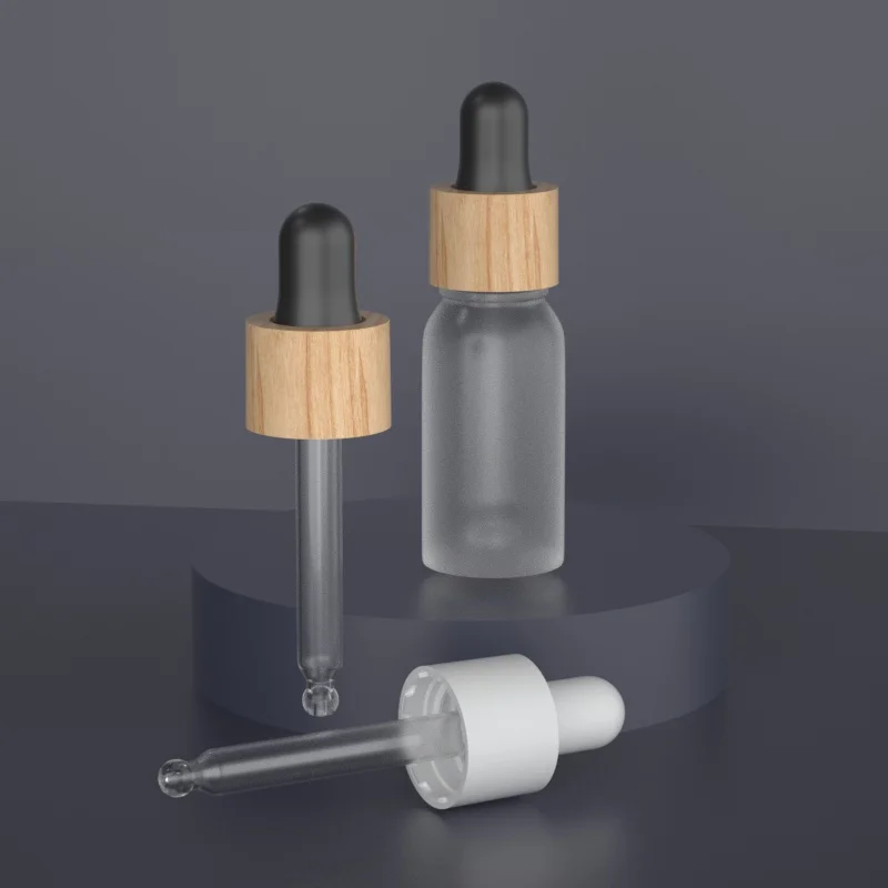 18/410 18/415 Plastic Dropper shiny gold silver smooth glass pipette aluminum dropper