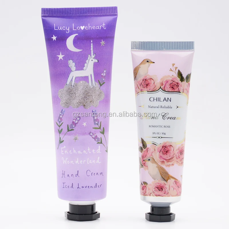 high quality squeeze cosmetic hand lotion aluminum tube hand cream packaging tubes with cap