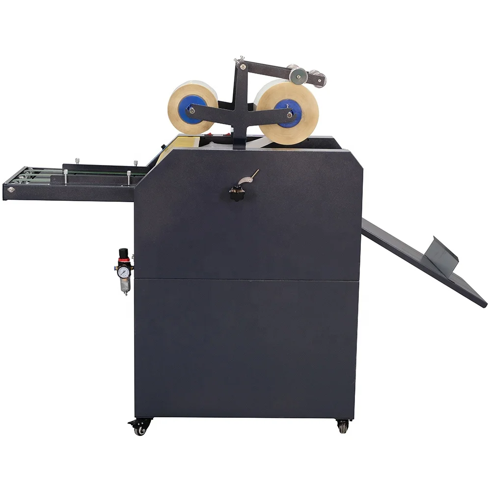 QK-390D Factory wholesale a3 digital oil heating automatic pressure breaking tape take-up table roll laminating machine