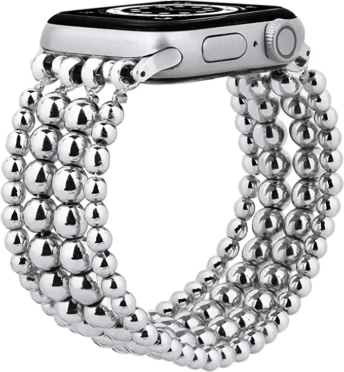 Jewelry Custom Smart Watch Band,Fashion Woman Beads Handmade Watch Bands For Apple Watch Band Bracelet