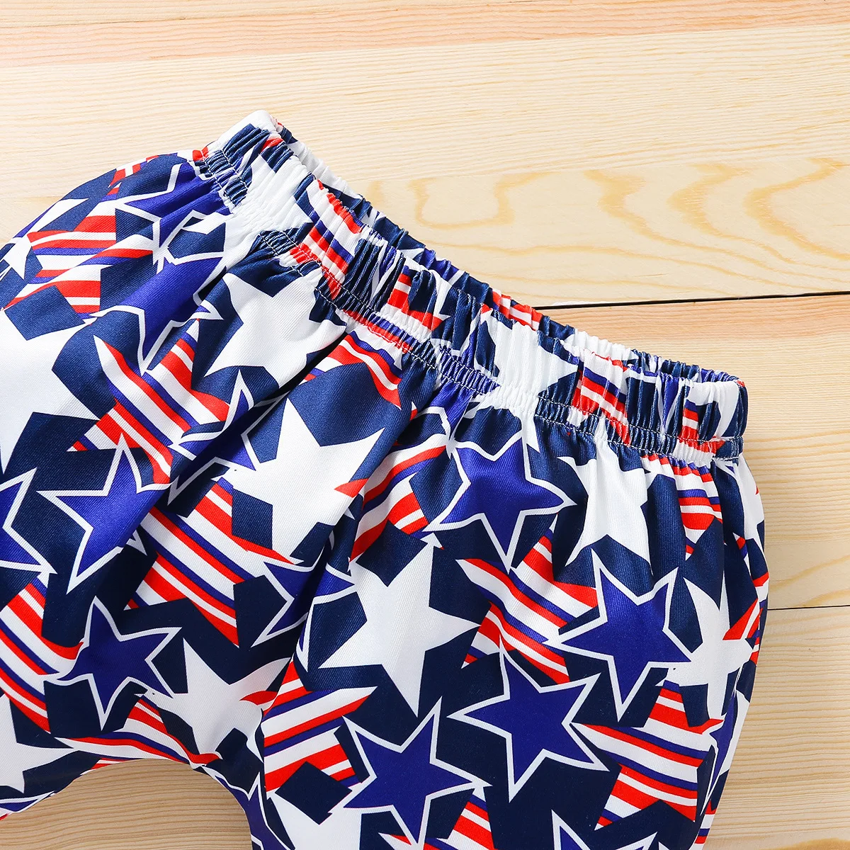 Baby Clothes Summer American Toddler Boys Stripe Star Hooded T-shirt Shorts 2 Pcs Outfits Independence Day Boys Clothing Sets