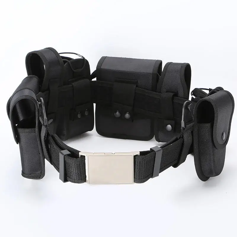 Security Equipment Utility Duty Tactical Belt With Radio Pouches
