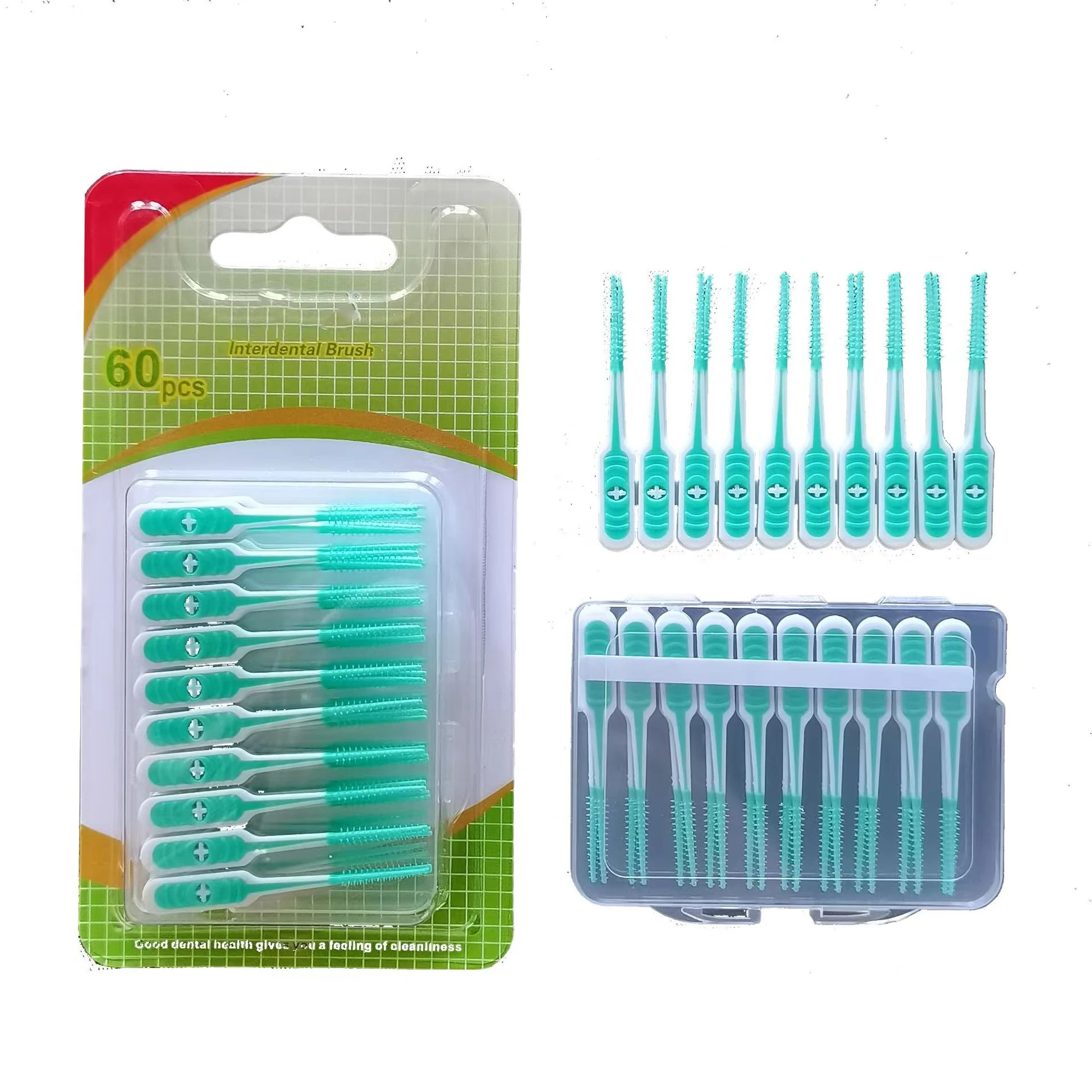 ODM And OEM Fashionable Effective PP+TPE Angled Shape Soft Interdental Toothpick For Promoting Fresh Breath