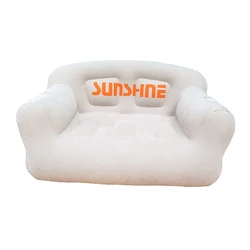 Custom Furniture Floding Inflatable Bedroom Sofa Chair Lounge Back Double Seat Flocking Inflatable Sofa
