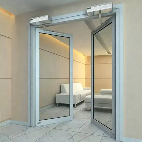 China Burglar-Proof External Pivot Door With Glass Residential Insulated Security Door Heavy-Duty Cast Aluminum Security Door