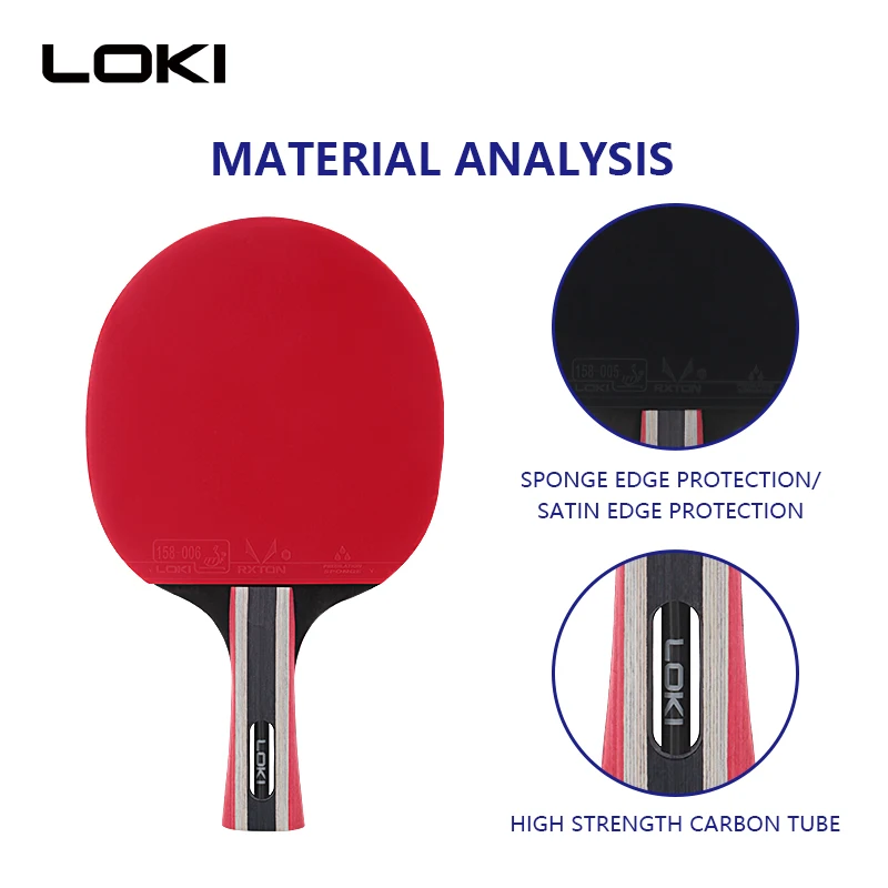 Ракетка для настольного тенниса LOKI 3 звезды из тополя, ракетка для пинг-понга, ракетка для настольного тенниса