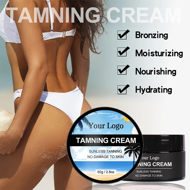 Private Label tanning creams Manufacturer Natural 3 Hours Instant Dark Self Tanner Sunless tanning cream customized