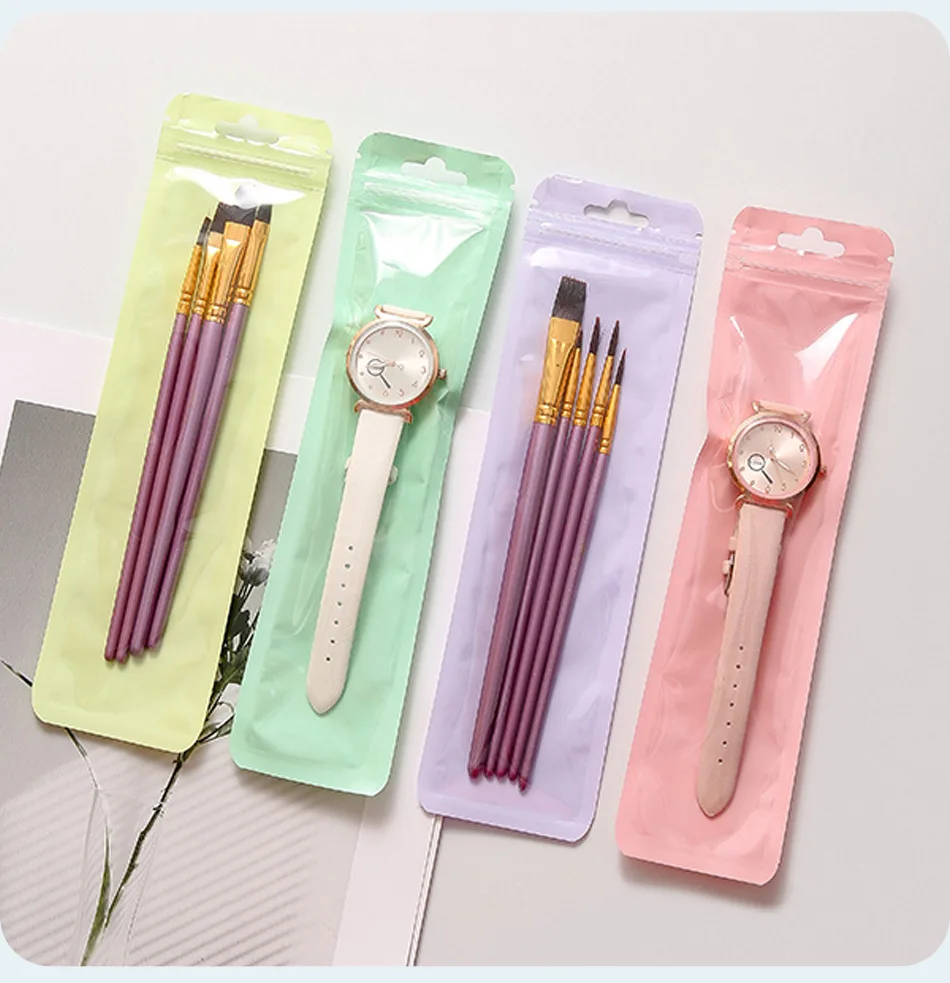 Custom Mini Plastic Jewelry Zip Lock Bags Waterproof PE BOPP PVC PET AL with Zipper for Earrings Clothes Packaging Custom Logo