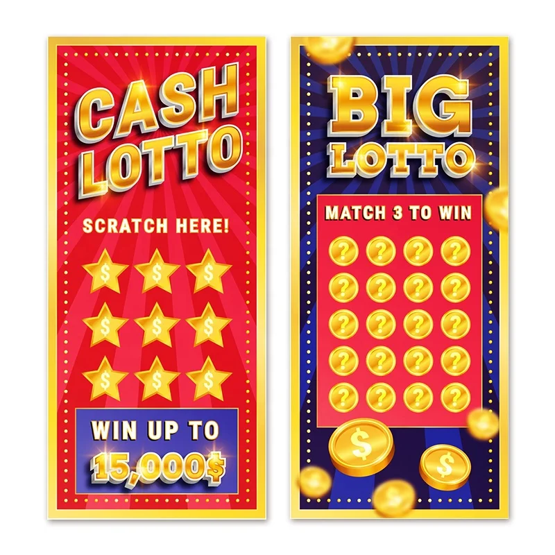 Personalized Customized Cash Lotto Winning Card Raffle Ticket Printing Lottery Scratch Off Ticket Card