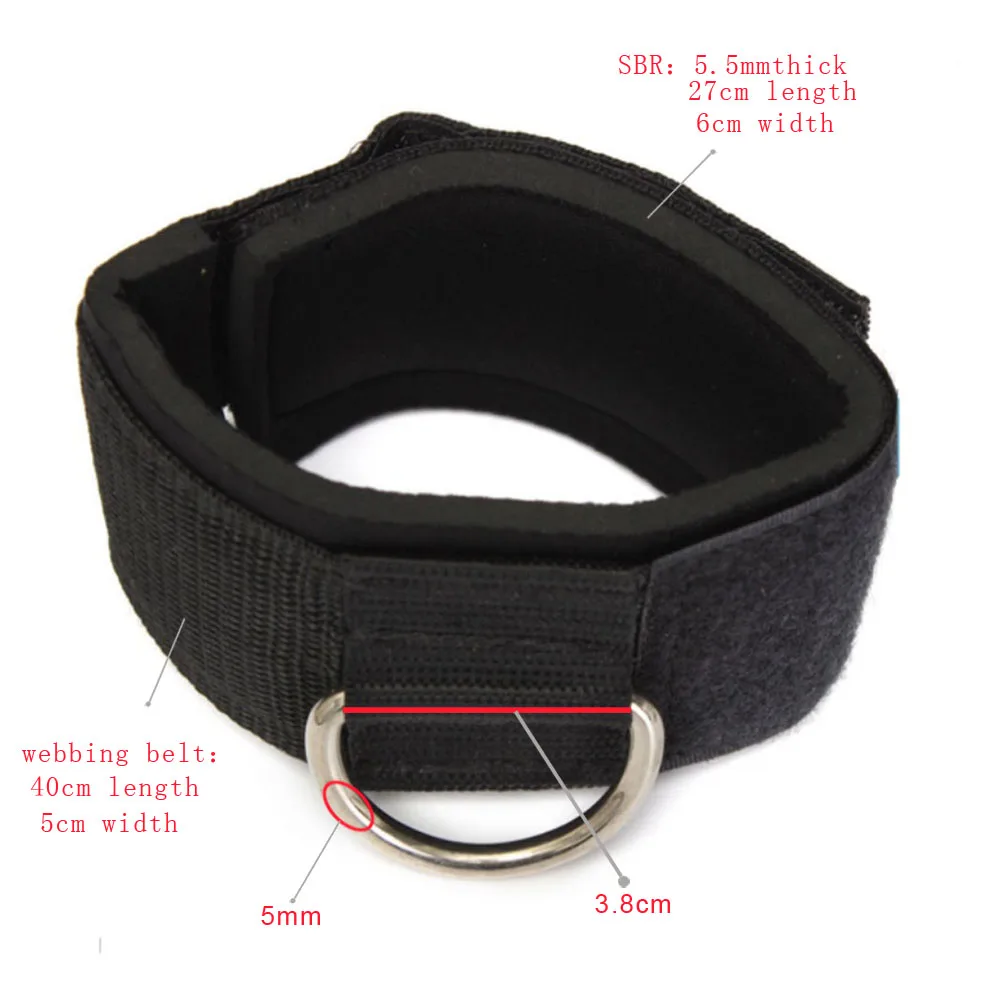 
SBR padded Ankle & Wrist Cuff Wrap Walking Weights Set with metal ring for tubing exerciser 