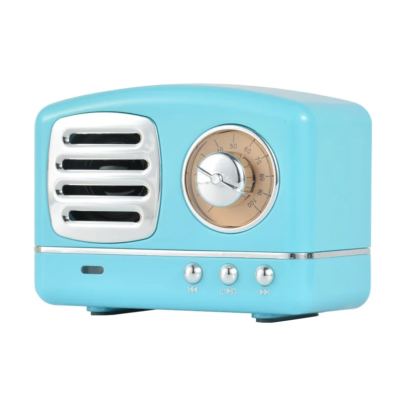 OEM/ODM Factory Wholesale Bass 3d Retro Mini Portable Boombox Speaker With FM Radio and TF Card