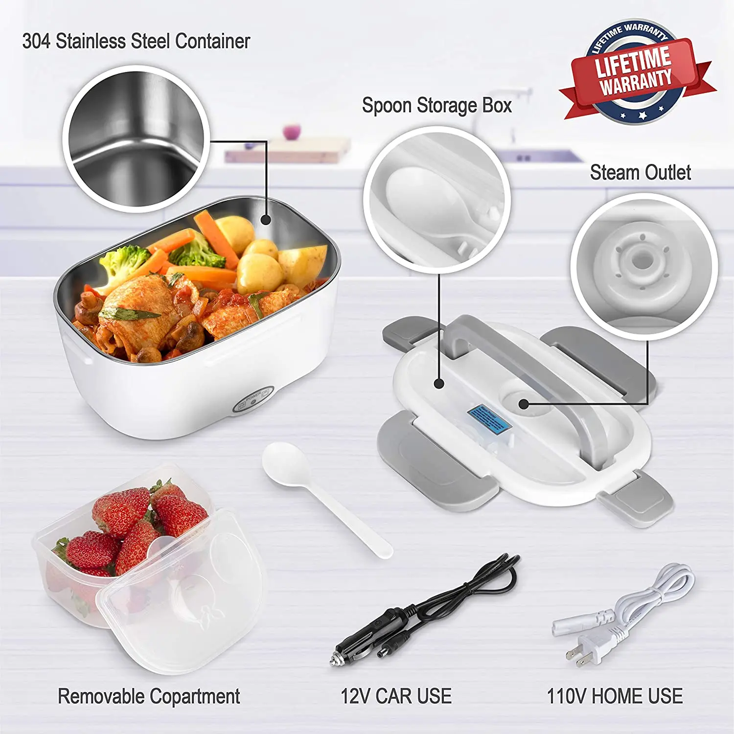 Hotsale nepal portable mini car home thermo usb heated electric self heating lunchbox portable