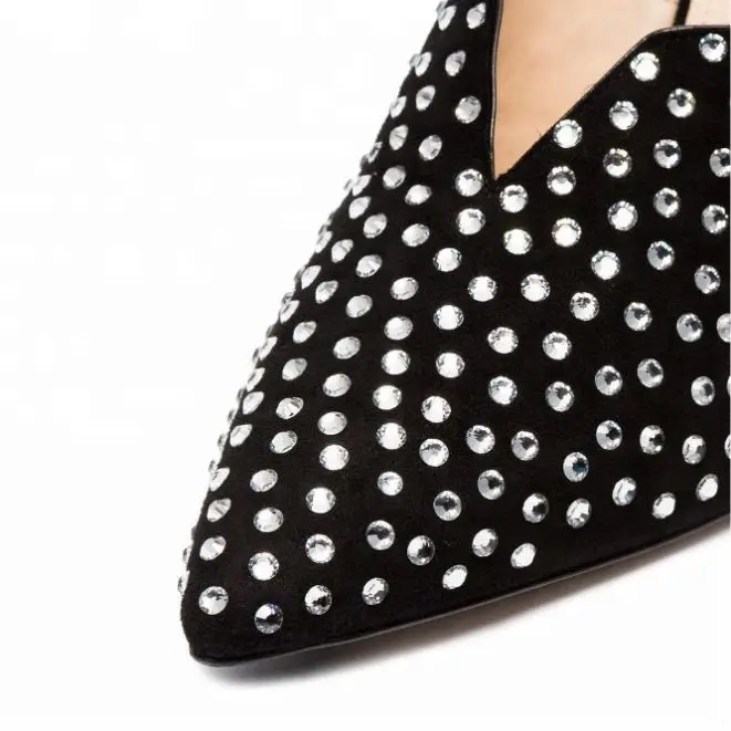 
Wholesale new fashion elegant white diamond lace up shoe design pointed toe spike heel pumps ladies pumps 