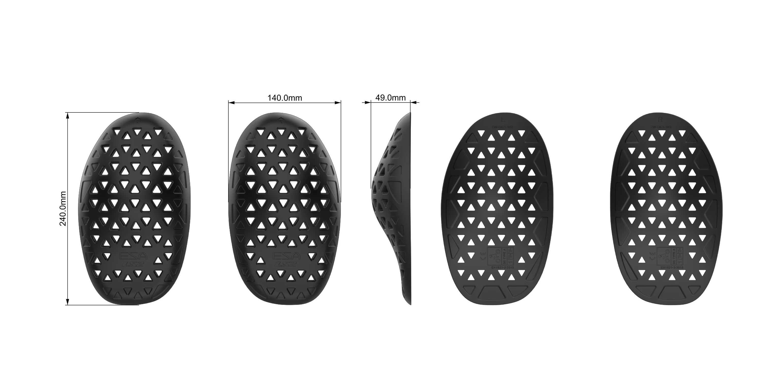 Factory Price  ESA Cold Resist Soft Foam Chest Protector Insert Pad CE Certificate Impact Resist for Women Snowboard Protection