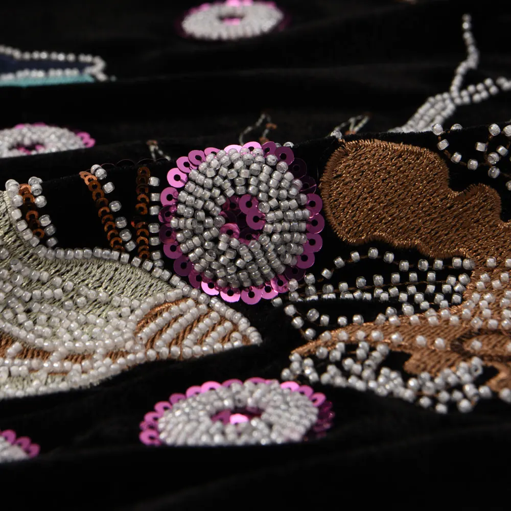 3D Beads Floral Fashion Special Embroidery African Lace Fabric