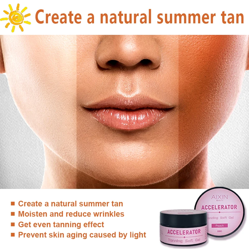 Shine Brown Tanning Products Sunbed Gel Private Label Solarium Accelerator Tanning Cream Extreme Tanning Gel