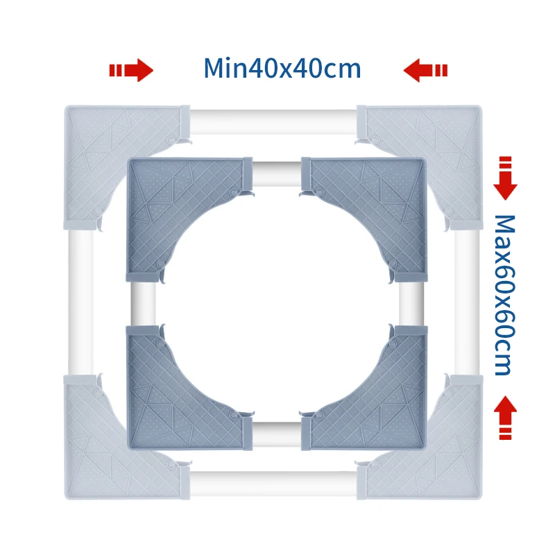 Factory Direct Sale Movable Adjustable Washing Machine Stand With Wheels