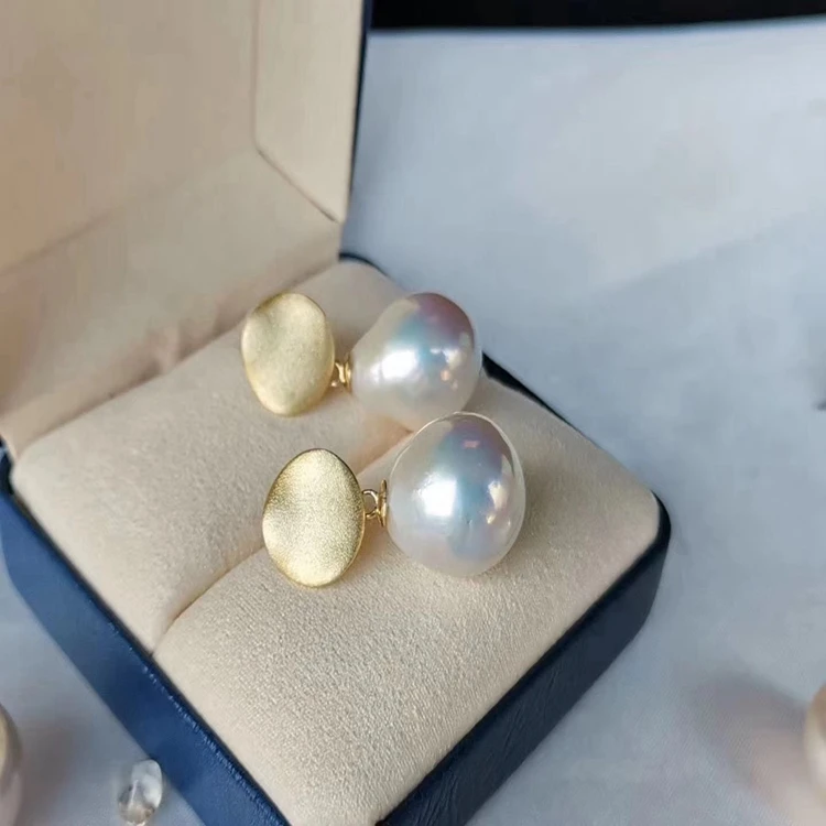 E1249 9-10mm Real natural freshwater 925 sterling silver fashion pearl stud earrings jewelry latest design of pearl earrings