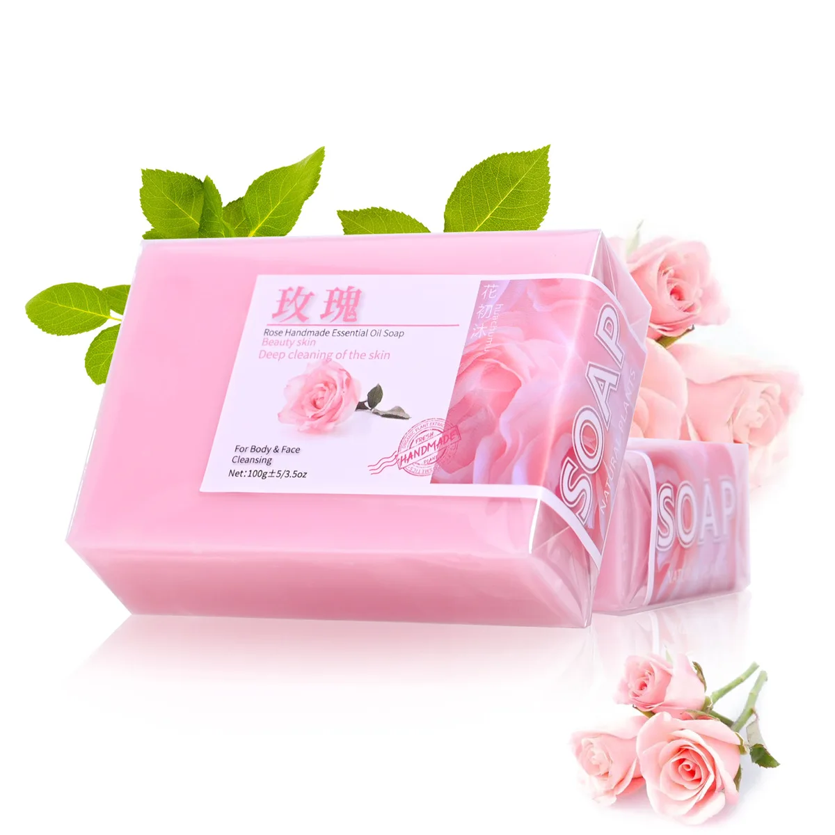 Hot selling Sea salt essential oil soap  cleansing and acne removal w handmade bath soap bar