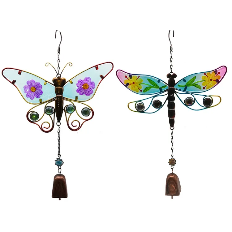 Стеклянные ветряные колокольчики, подвесные колокольчики для дома и сада, уличные ветряные колокольчики, подвесные садовые ветряные колокольчики