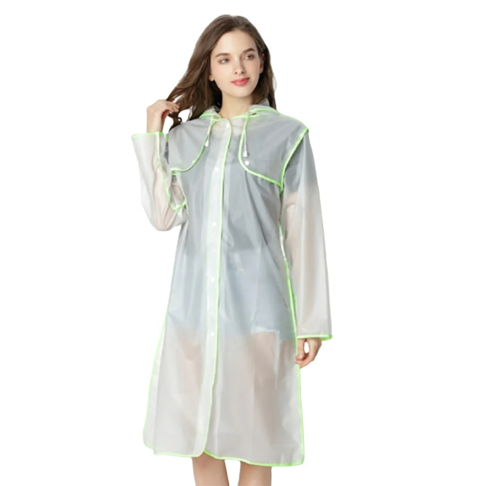 Женское длинное водостойкое пончо, плащ-дождевик из матовой EVA, настраиваемая окантовка, трендовая дождевик для женщин и взрослых, для мужчин и девочек, универсальная одежда для мальчиков
