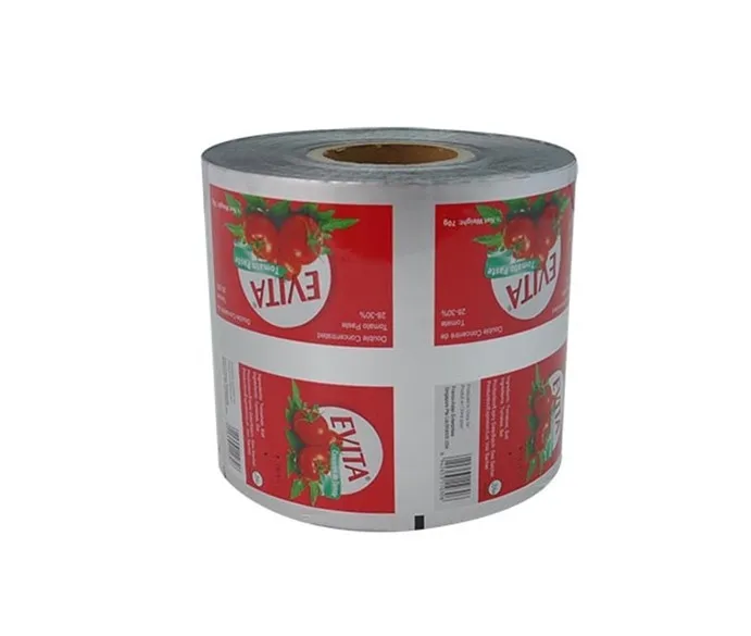 Ketchup tomates auto packaging film roll printed custom food grade sachets tomato souce plastic pet lamination package bag