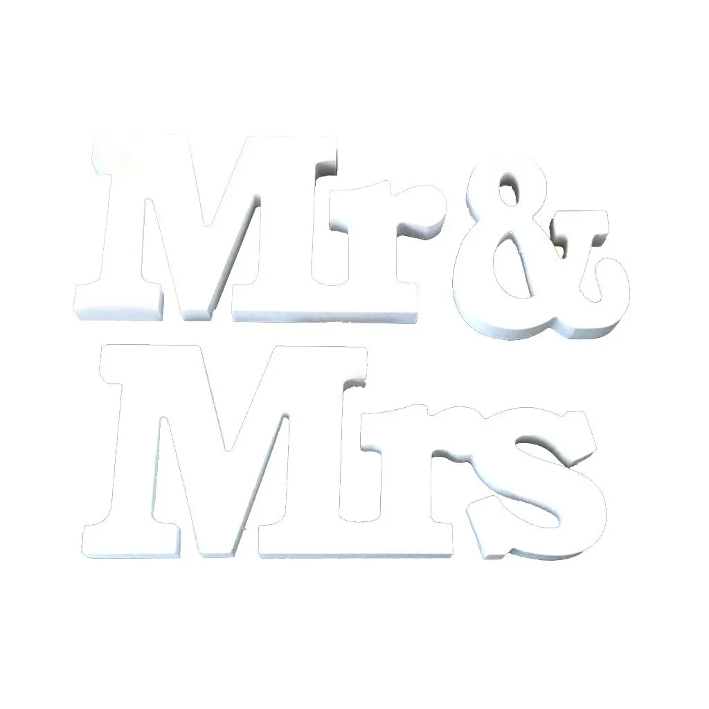 Mr & Mrs Wedding Supplies Pvc English Alphabet Decorations Creative Wedding Accessories