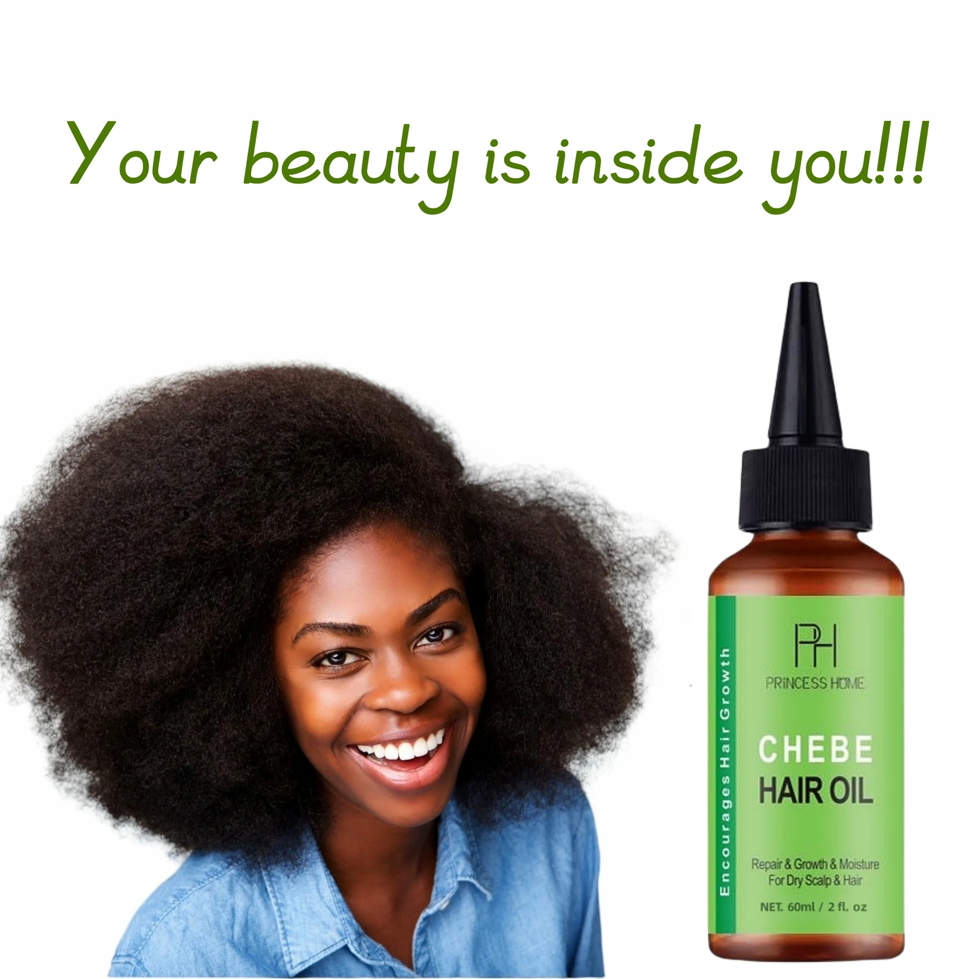 Wholesale 60ml Anti Hair Loss Treatment Nourishing Scalp Regrowth Chebe Powder Hair Growth Oil Serum