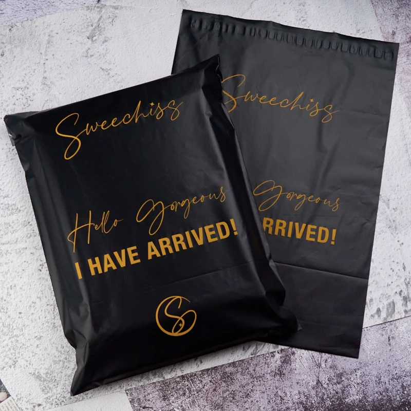 china factory made matte black mail envelopes mailer poly packing mailing plastic shipping satchels courier bag