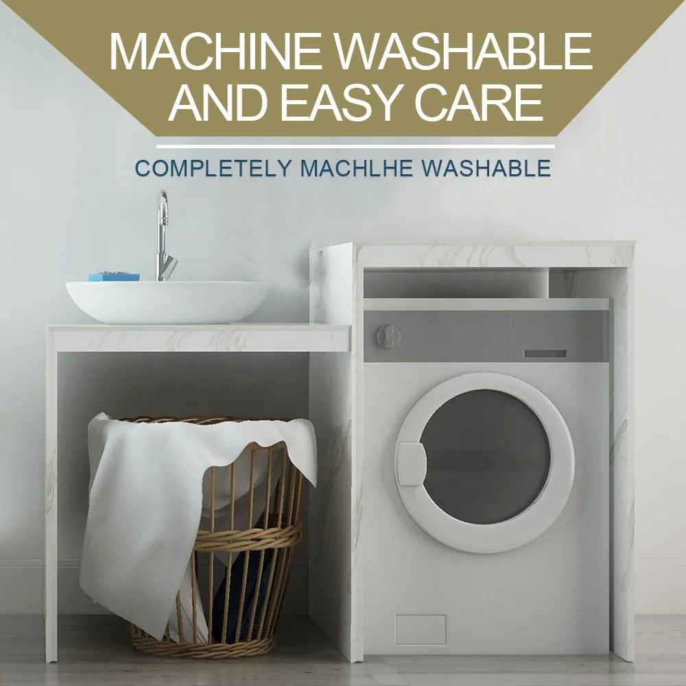 Washed Cotton Solid Color Fitted Bed Cover Quilted mattress protective cover thicken Anti-skid fitted bed cover for bedroom home