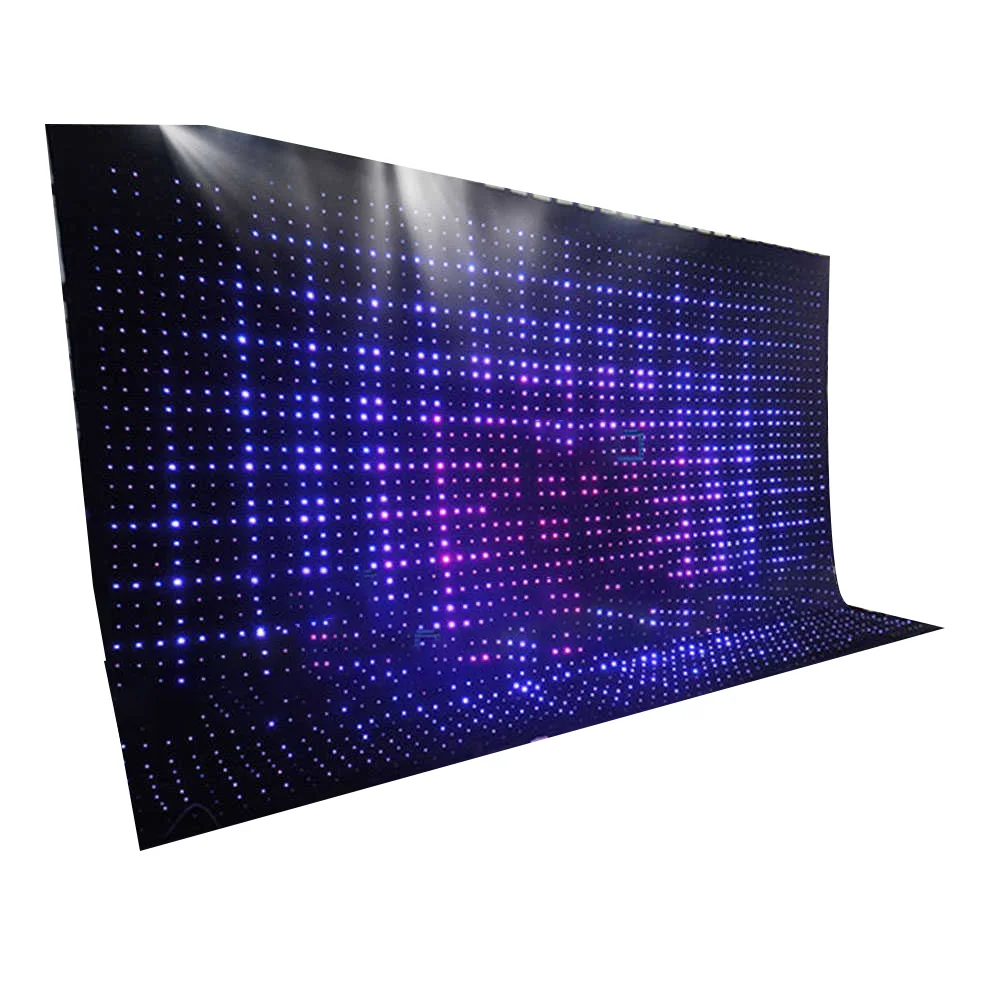 Программируемый внутренний p5 P9 p10 p20 светодиодный занавес дисплей pixelflex цена ткани Видимый