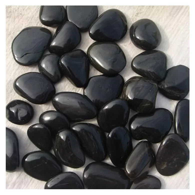 Hot selling great quality various sizes natural mini black stone pebbles