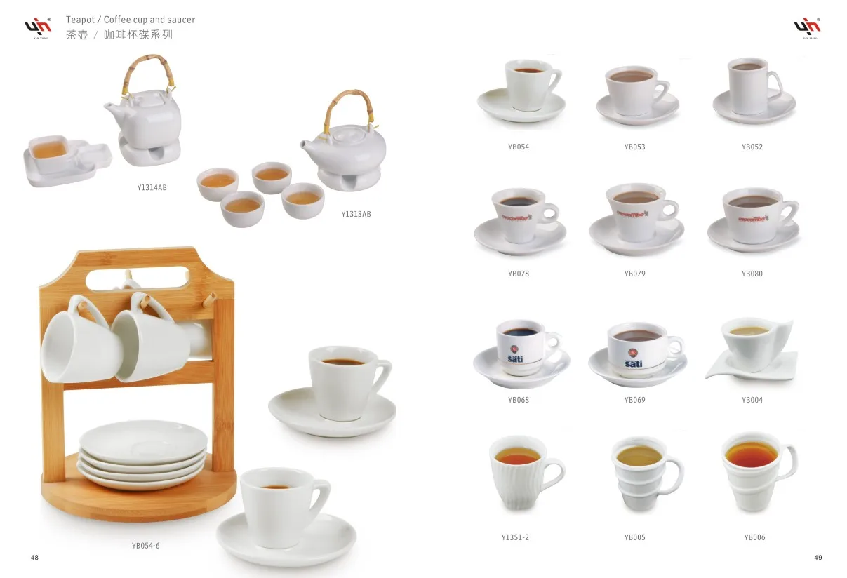 White Porcelain Mug Cup Set of 2 Ceramic Tea Cups Wholesale Handmade Ceramic Cup And Saucer set For Gift