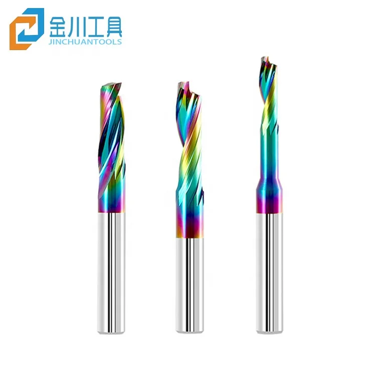JC hot sale Top quality Milling Cutter Super Coated Single Flute End Mill for Aluminum Door Window router bit